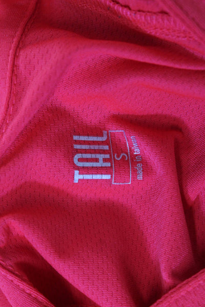 Tail Womens Red Mock Neck Sleeveless Polo Zip Polyester Spandex Top Size S