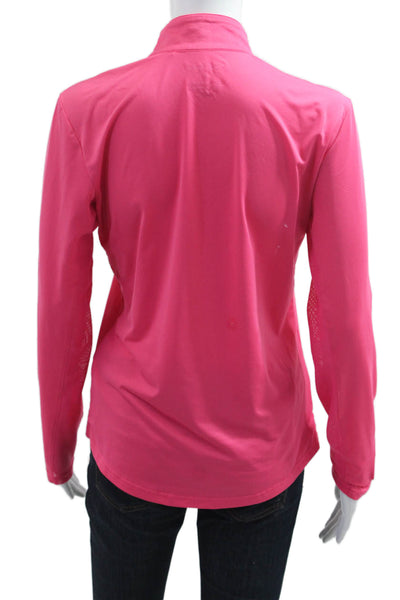 San Soleil Womens Basic Pink Mock Neck Long Sleeve Top Size S
