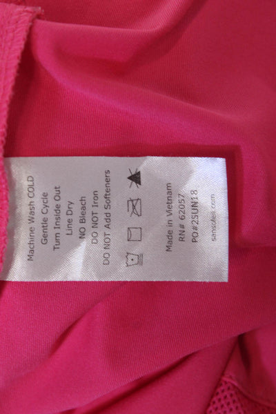 San Soleil Womens Basic Pink Mock Neck Long Sleeve Top Size S
