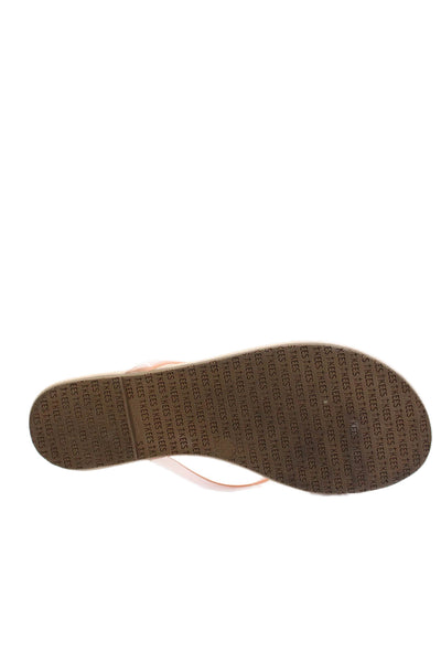TKEES Womens Translucent Strap Detail Thong Flip Flops Beige Size 7