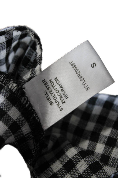 Pomander Place Womens A-Line Mini Dress Black Check Square Neck Size S
