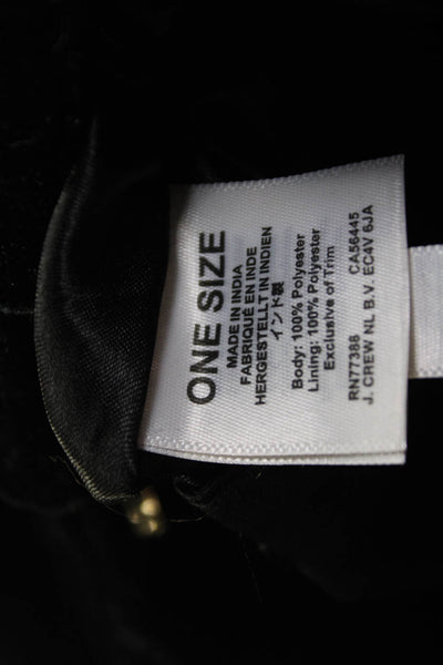 J Crew Womens Small Snap Closure Top Handle Handbag Black