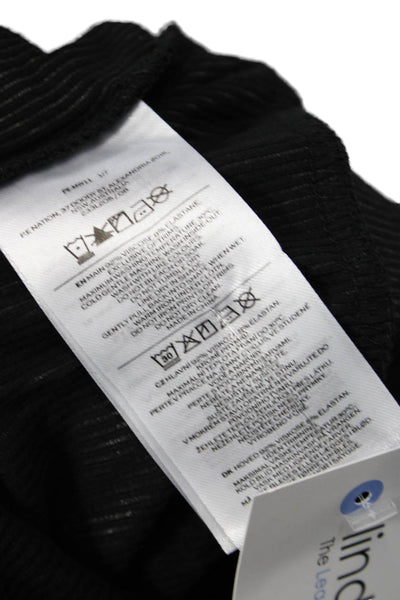 PE Nation Womens Black Viscose Basic Long Sleeve Crew Neck T-Shirt Size XL