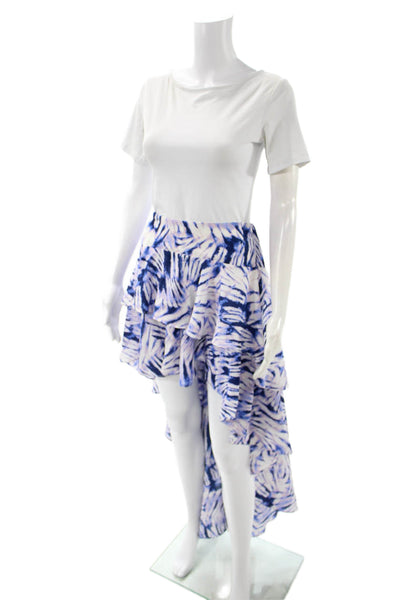 Olivaceous Womens Blue Maxi Flare Skirt Polyester Size M