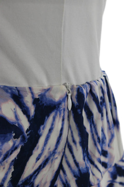 Olivaceous Womens Blue Maxi Flare Skirt Polyester Size M
