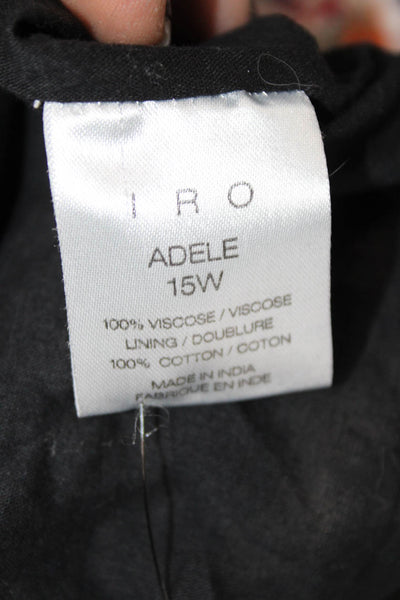 IRO Womens Aztec Geometric Viscose Shorts Black Size 38
