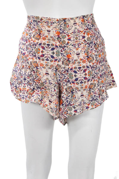 Intermix Women Bohemian Floral Drawstring Polyester Blend Shorts Size M