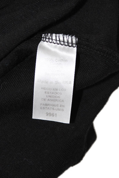 Michael Stars Womens Basic V-Neck Cotton Tank Black Sleeveless Size One Size