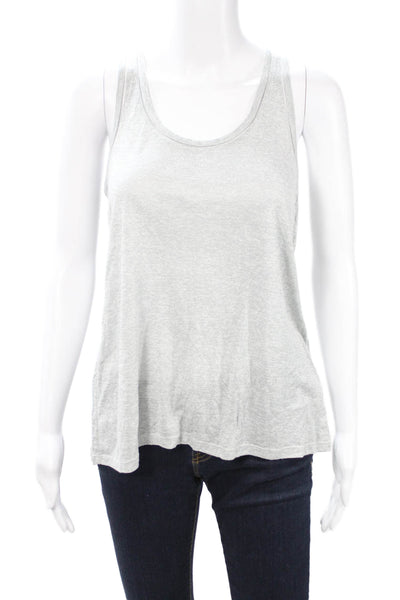 Vince Womens Gray Sleeveless Jersey Tank Round Neck Size M