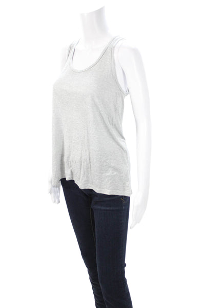 Vince Womens Gray Sleeveless Jersey Tank Round Neck Size M