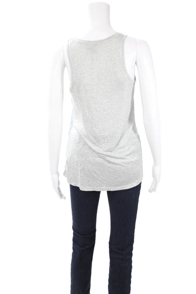 Vince Womens Gray Sleeveless Jersey Tank Round Neck Size M
