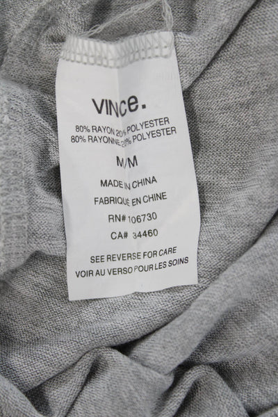 Vince Womens Gray Sleeveless Jersey Tank Round Neck Size M