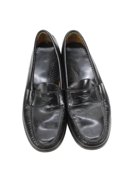 Brooks Brothers Mens Leather Slip-On Dress Loafer Shoes Black Size 10