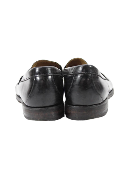 Brooks Brothers Mens Leather Slip-On Dress Loafer Shoes Black Size 10