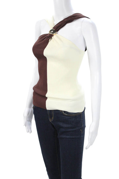 Zara Womens Brown Striped Sleeveless Tank Top Size S