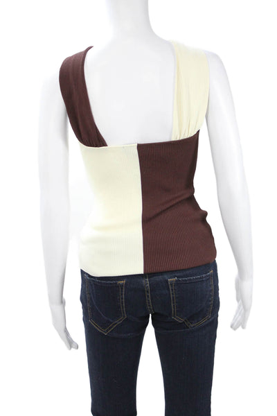 Zara Womens Brown Striped Sleeveless Tank Top Size S