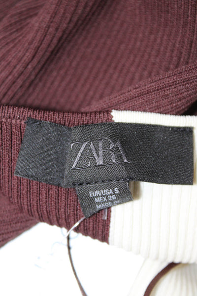 Zara Womens Brown Striped Sleeveless Tank Top Size S
