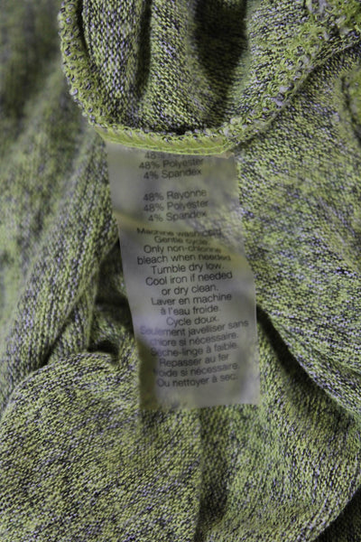 T Alexander Wang Women Green Long Sleeve Tunic Top Round Neck Size S
