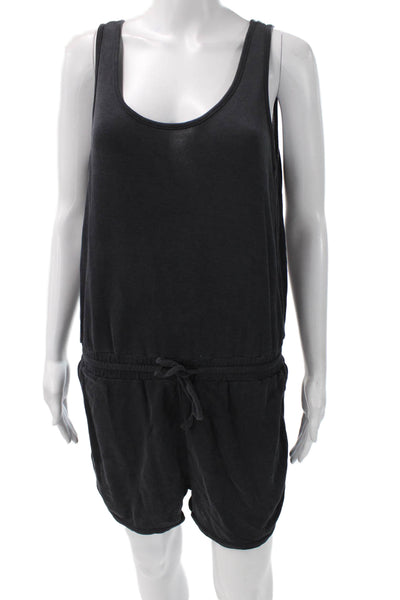 Athleta Women Black Sleeveless Jumpsuit Romper Size S