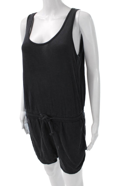 Athleta Women Black Sleeveless Jumpsuit Romper Size S