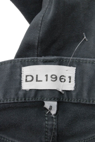 DL1961 Girls Cotton Zippered Pull-On Skinny Ankle Jeans Gray Size 8
