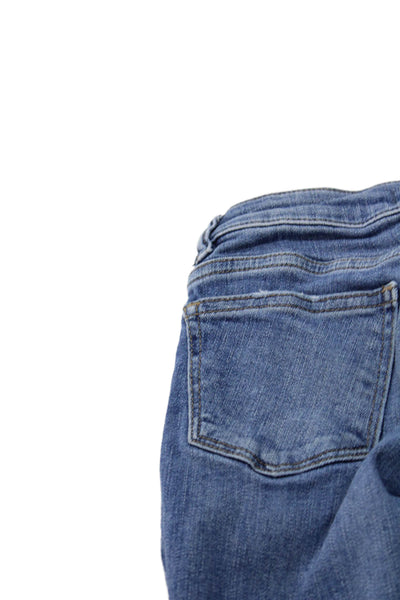 DL1961 Girls Cotton Ripped Zippered Medium Wash Skinny Jeans Blue Size 7