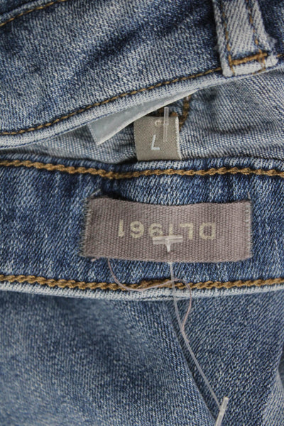 DL1961 Girls Cotton Ripped Zippered Medium Wash Skinny Jeans Blue Size 7