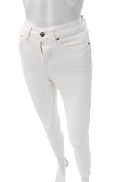 Everlane Womens Skinny Cropped Jeans White Low Rise Size 23