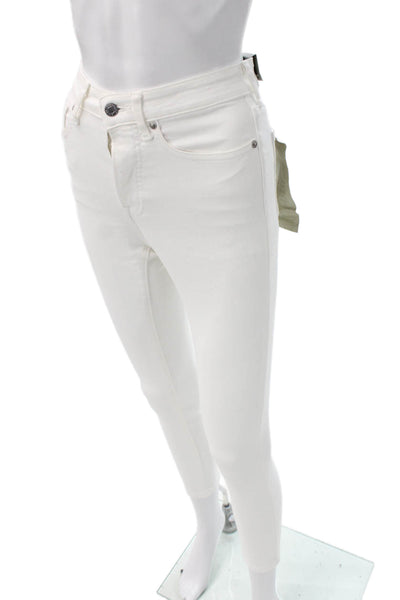 Everlane Womens Skinny Cropped Jeans White Low Rise Size 23