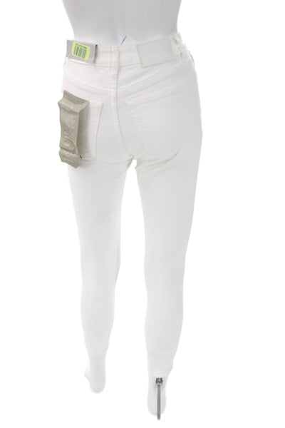 Everlane Womens Skinny Cropped Jeans White Low Rise Size 23