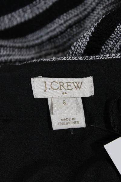 J Crew Women Black Herringbone Wrap Mini Skirt Size 8