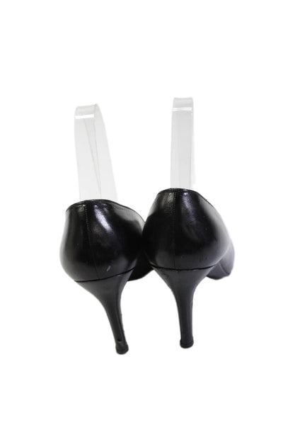 Stuart Weitzman Womens Leather Pointed Toe Heels Black Size 8.5B