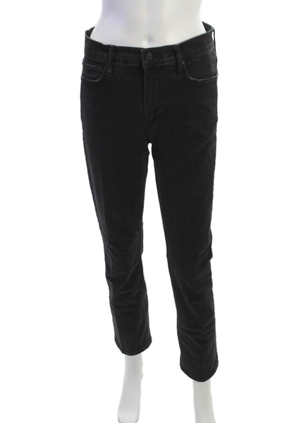Mother Womens Ankle Cropped High Rise Black Jeans Size 29