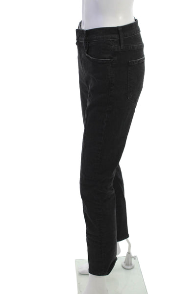 Mother Womens Ankle Cropped High Rise Black Jeans Size 29