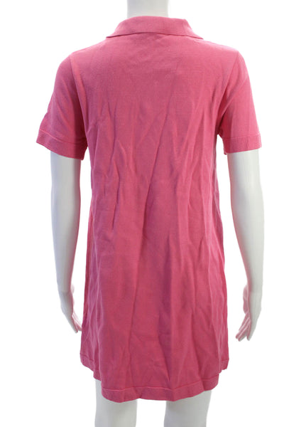 Zara Womens Pink Collared Shirt Dress Short Sleeve Mini Viscose Blend Size S