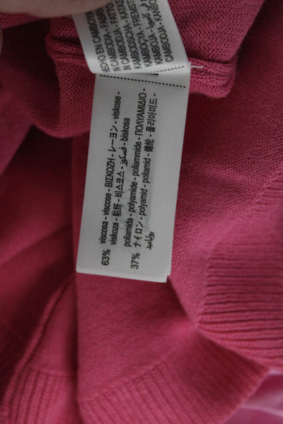Zara Womens Pink Collared Shirt Dress Short Sleeve Mini Viscose Blend Size S