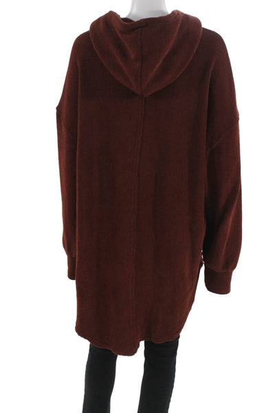 FP Movement Womens Pullover Hoodies Brown Polyester Size S
