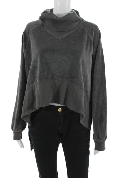 FP Movement Women Pullover Sweatshirt Dark Gray Long Sleeve Butterfly Size S