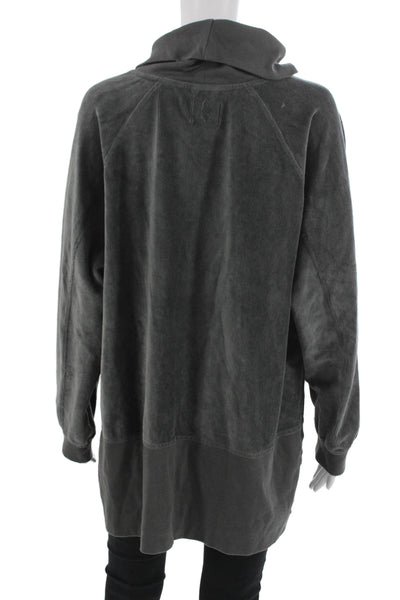 FP Movement Women Pullover Sweatshirt Dark Gray Long Sleeve Butterfly Size S