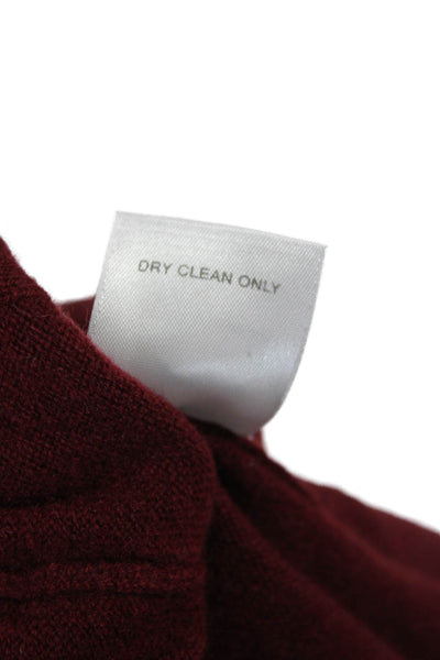 Nordstrom Womens Cardigan Red 100% Cashmere Short Sleeve Solid Size XS