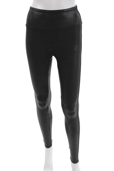 Spanx Women Ankle Jeggings Black Solid Nylon Elastane Size S