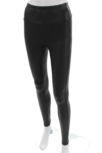 Spanx Women Ankle Jeggings Black Solid Nylon Elastane Size S