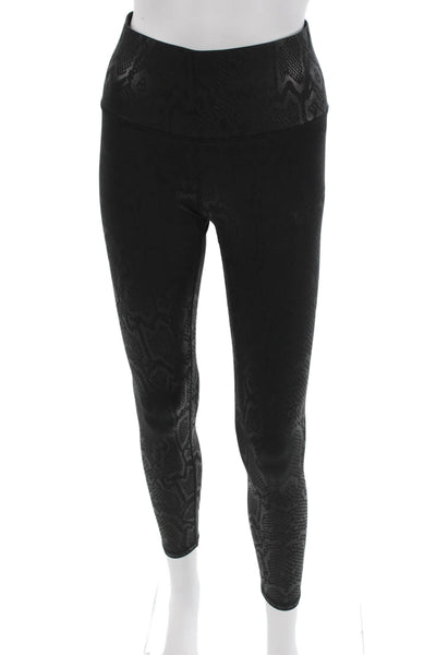 Terez Womens Ankle Leggings Black Snake Print Size S