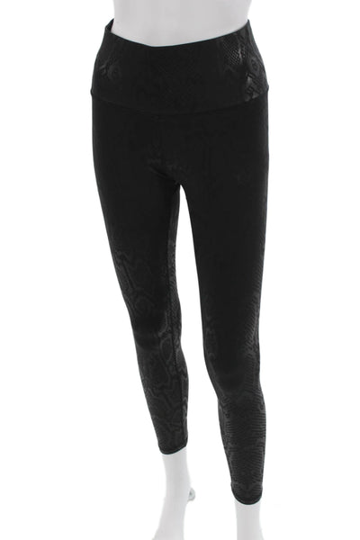 Terez Womens Ankle Leggings Black Snake Print Size S