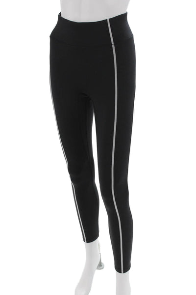 Bandier Womens Ankle Striped Black Leggings Size XS