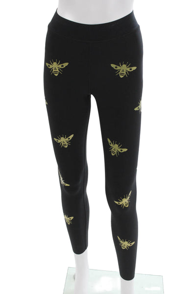 Ultracor Women Black Ankle Animal Print Leggings Size S