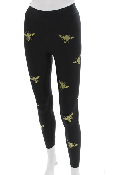 Ultracor Women Black Ankle Animal Print Leggings Size S