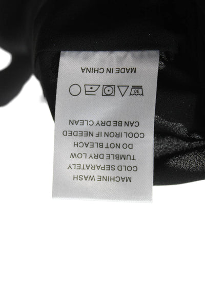 Toccin Women Dark Gray Sleeveless High Neck Tie Blouse Size XS