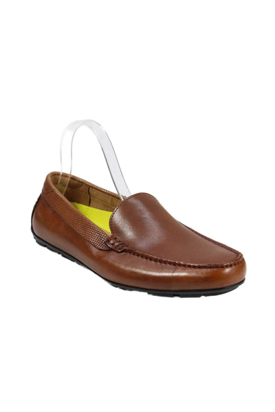 Florsheim Mens Leather Slip On Loafers Brown Size 7.5