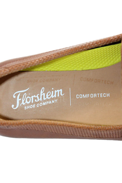 Florsheim Mens Leather Slip On Loafers Brown Size 7.5